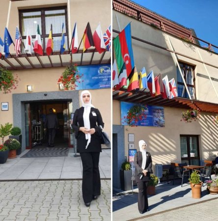 “Milana” hospitalının sahibəsi Çexiyada 3 rəngli Azərbaycan bayrağını asdırmağa nail oldu