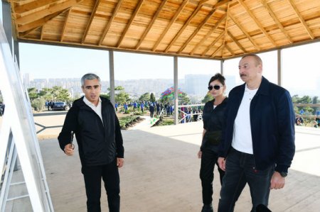 İlham Əliyev və Mehriban Əliyeva ağacəkmə aksiyasında - FOTO