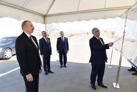 Prezident Şəmkir-Abbaslı-Nərimanlı avtomobil yolunun açılışında - YENİLƏNİB+FOTO