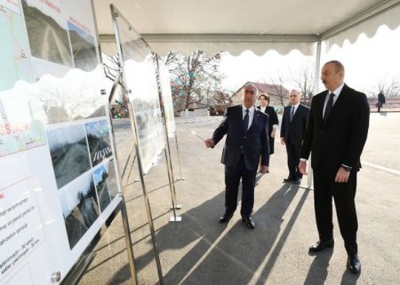 Prezident Ağstafada yol açılışında - YENİLƏNİB + FOTO