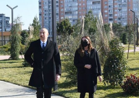 İlham Əliyev və Mehriban Əliyeva Yasamalda parkın açılışında - YENİLƏNİB+FOTO/VİDEO